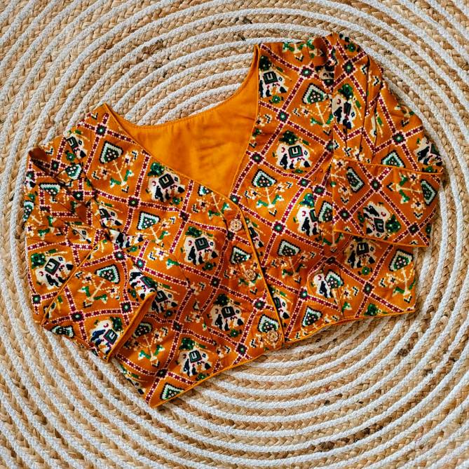 Ruhi Fashion Colors Patola Print Cotton Blouse Catalog